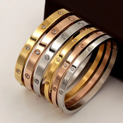 Women Couples Bracelets Silver Steel Gifts MOIKAMA