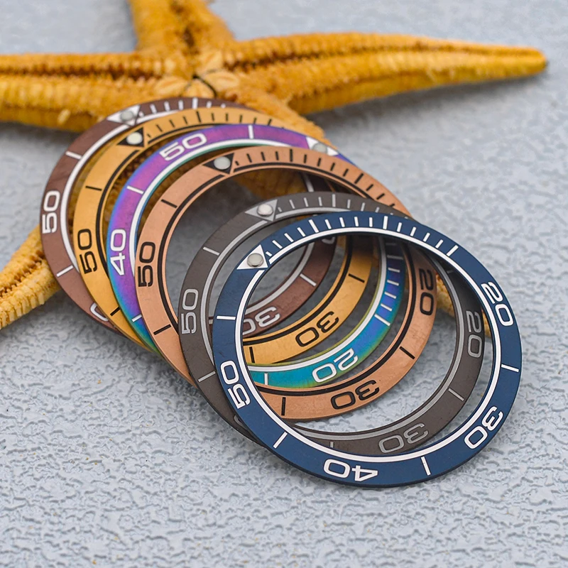 Seiko Bezel Seamaster Bezel Insert Ceramic Bezel Ring with Scale Fits for SKX007 SRPD Seiko Watch Case Modified Watch Parts