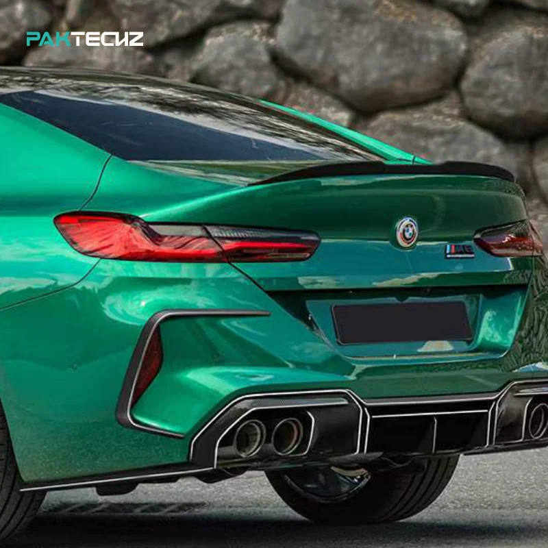 

Paktechz Dry Carbon Fiber Parts Bodykit Rear Bumper Canards for BMW M8 F91 F92