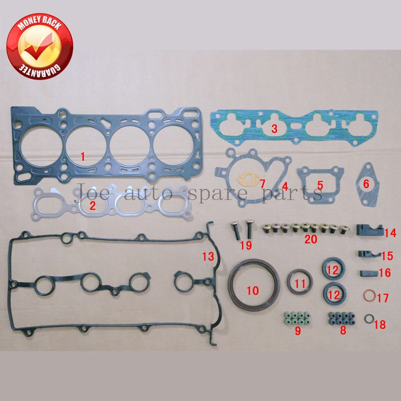

FP/FPY3/FP9A/FP55 Engine complete Full Gasket Set kit for MAZDA 626 MK/323/Premacy 1.8L 1.9L 1840cc 1997-2005 50216300