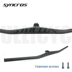 SYNCROS UD Carbon  Integrated MTB Cockpit Handlebar Bicycle Riser 2° degree With 40/50/60/70mm Stem MTB Titanium screw