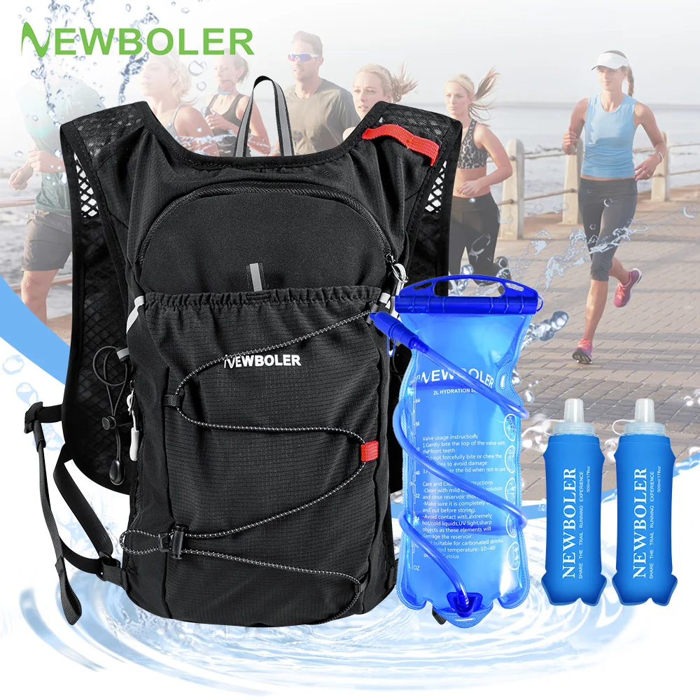 

Рюкзак NEWBOLER для бега по пересеченной местности, ультралегкий, с системой гидратации, дышащий, для марафона, велоспорта, фитнеса и бега