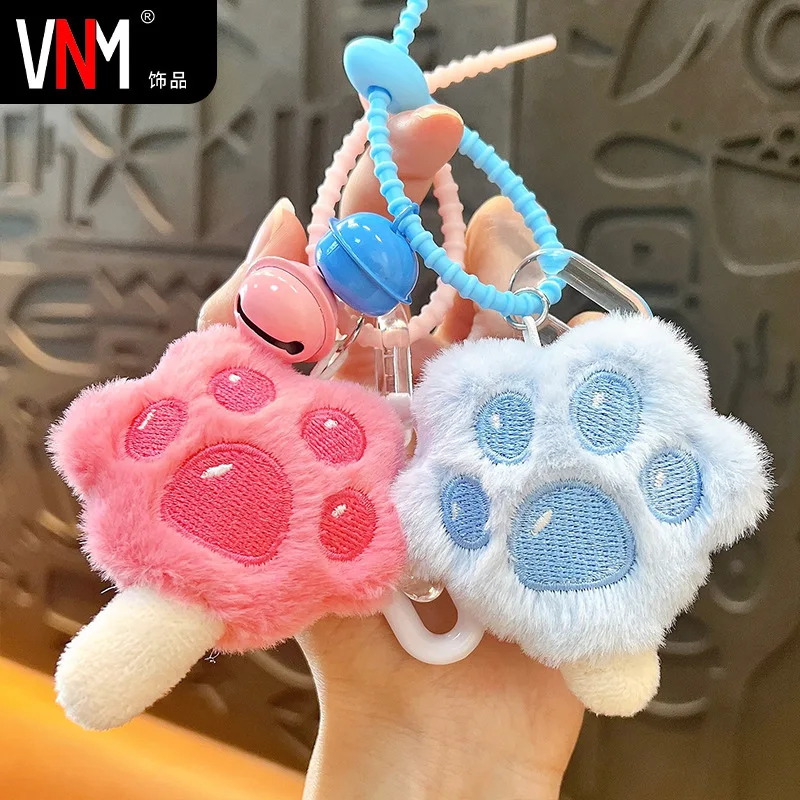 1/2 Pcs Cute Cartoon Pendant Kitten Claw Popsicle Figurine Keychain Bag Keychain Pendant Ornament