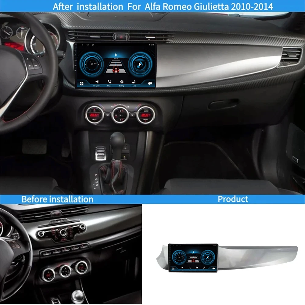 For Alfa Romeo Giulietta 2010 -2014 Car Radio Multimedia Stereo Player GPS Navigation Android Auto Carplay  5G WIFI No 2din DVD