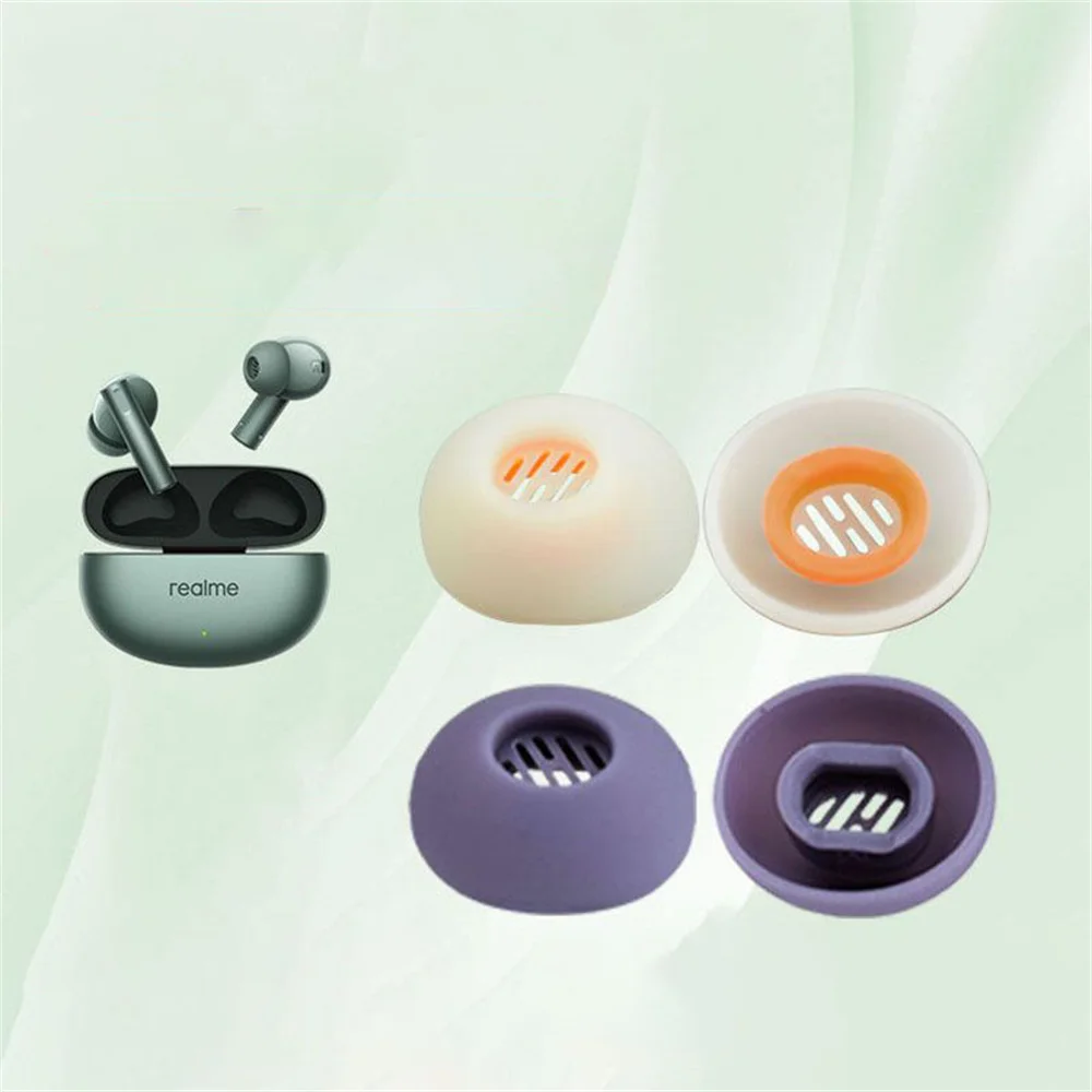 6 قطعة أطراف ياربود جل لـ Realme Buds Air 6 TWS غطاء سماعة الأذن أغطية الأذن استبدال مجموعات الإكسسوارات
