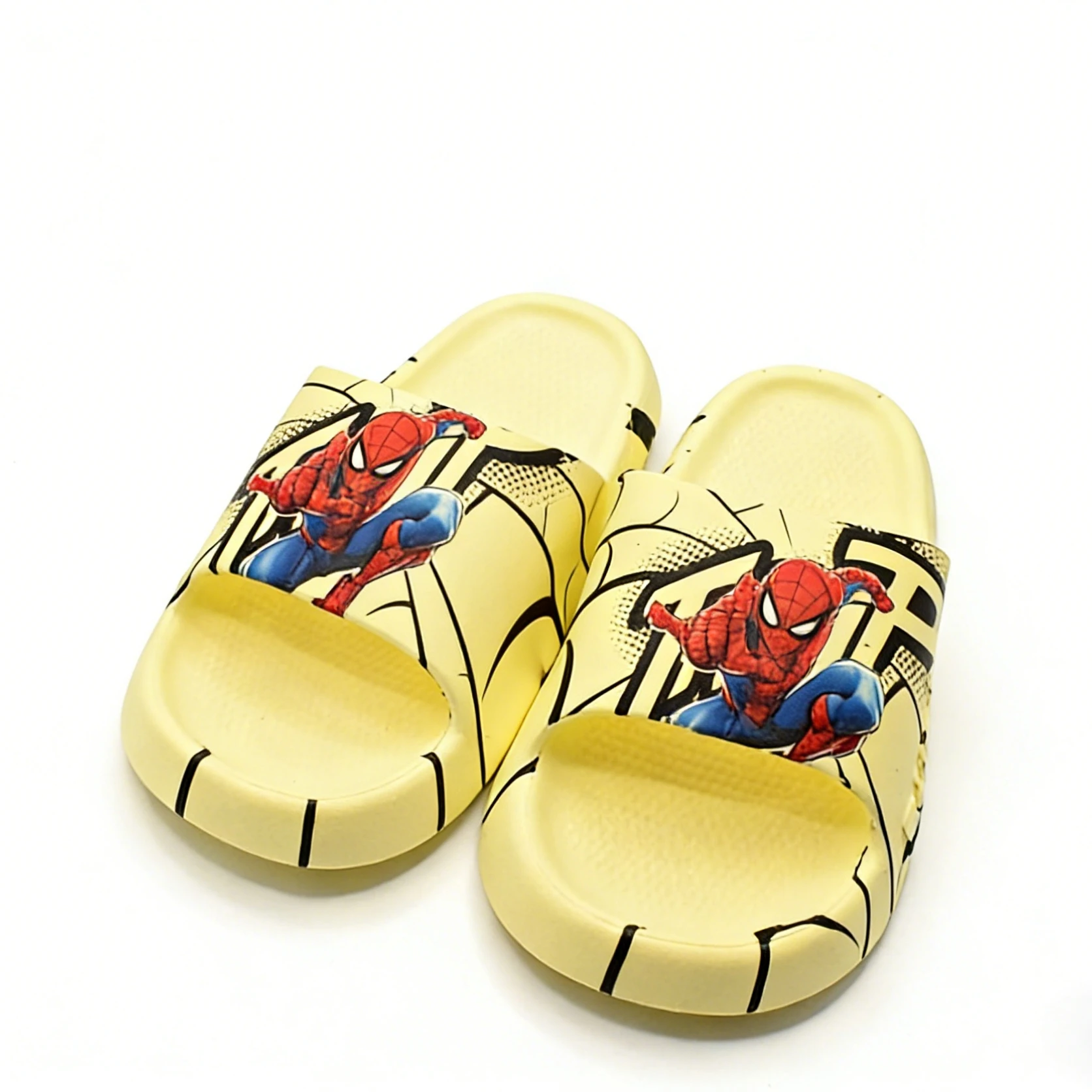 

Marvel Kids'Slippers Cartoon Spider-Man Boys Summer Shoes For Boys Anti-slip Thick Bottom Home Slipper Blue Yellow Size 24-35
