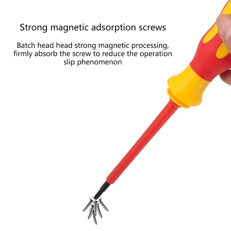 Insulated Screwdriver Set VDE Electrician Screwdriver Changeable Screw Driver with Bag Essential Tool for Home and Use
