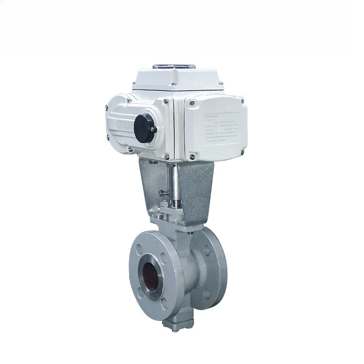 Electric V-type Ball Valve, High Temperature Stainless Steel Hard Seal Clip-on V-type Regulating Ball Valve