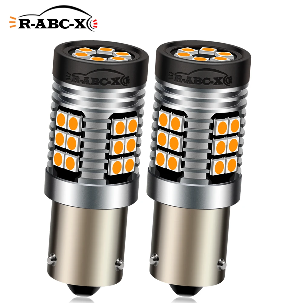 

Ruiandsion 2Pcs BAU15S PY21W LED Headlight 10-30V Front Turn Signal Lamp Amber 1156 BA15S P21W Daytime Driving Light White