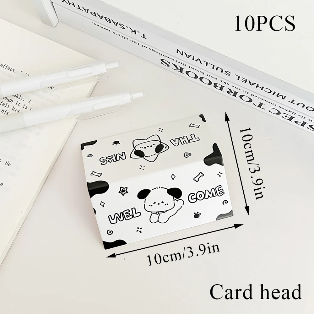 10PCS Cute Paper Card Back Card Head Cartoon Card Protective Packaging Packaging Gift Decor Photo Cardboard Back DIY