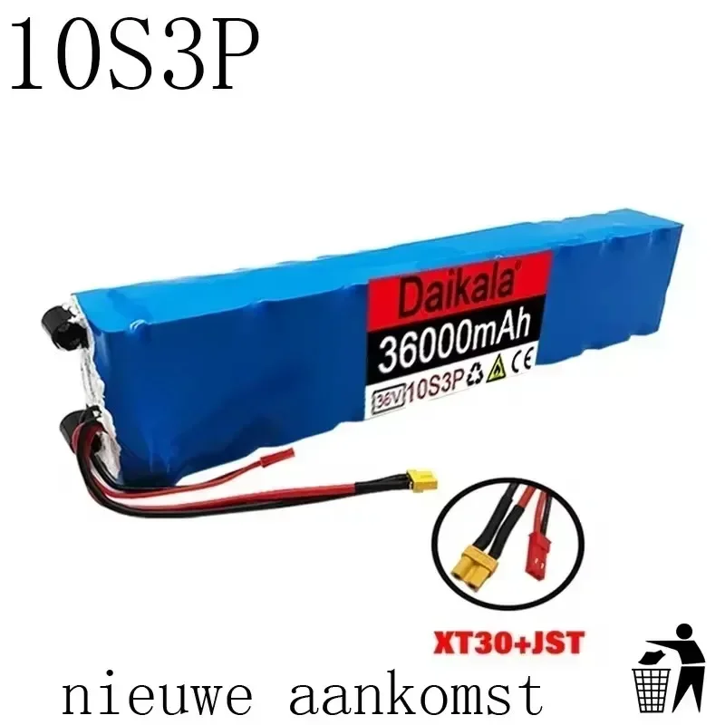 Brand New Original 36V 10S3P 36000mAh 18650 Lithium Battery 250W-500W 36V 36ah Suitable for Electric Scooters with BMS Board