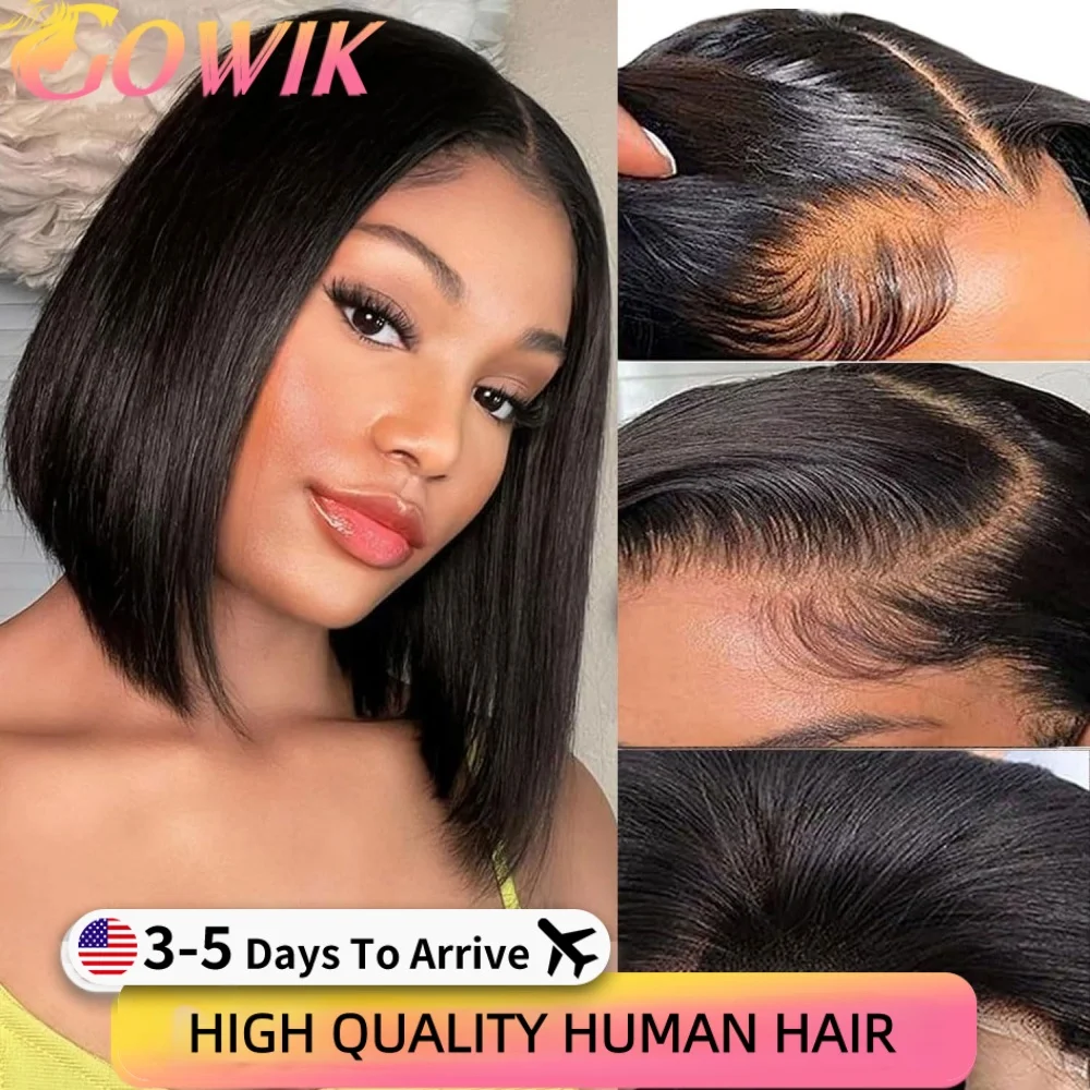 

Прямые короткие парики-боб из натуральных человеческих волос без клея, готовые к носке, естественного цвета, для чернокожих женщин, плотность 230.