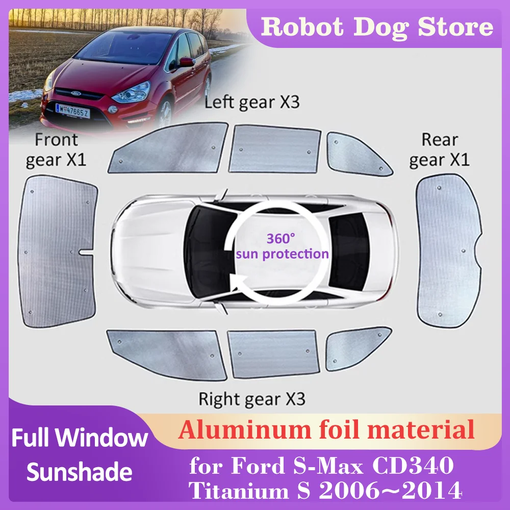

Автомобильный солнцезащитный коврик для Ford S-Max CD340 Titanium S 2006 ~ 2014, солнцезащитный козырек на крышу, солнцезащитный козырек на крышу лобового стекла, аксессуары