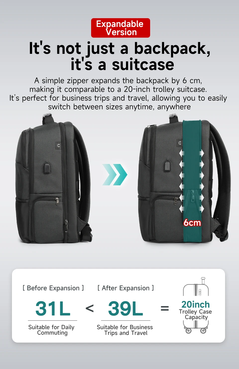 Tigernu Reise Rucksäcke Für Männer 15,6 17 19'' Laptop Rucksack Männlichen Business Rucksack Taschen Für Schule Rucksack Mochila Rucksack – Detail 6