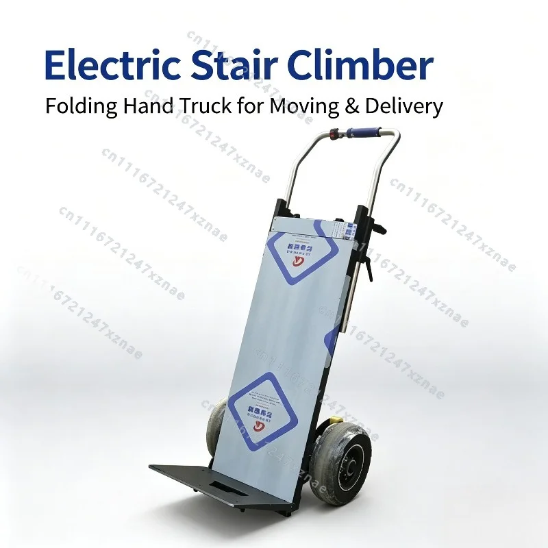 For House Moving Goods Delivery，Electric Stair Climbing Trolley Foldable Hand Push Cargo Transporter Portable Stair Climber