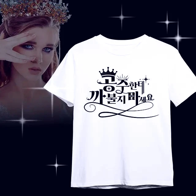 

Plus Size K-Girls T-Shirt “Don't Mess with Princess” Korean Slogan Graphic Tee Stylish Top for K-Fashion Enthusiasts Y2K Tee Top
