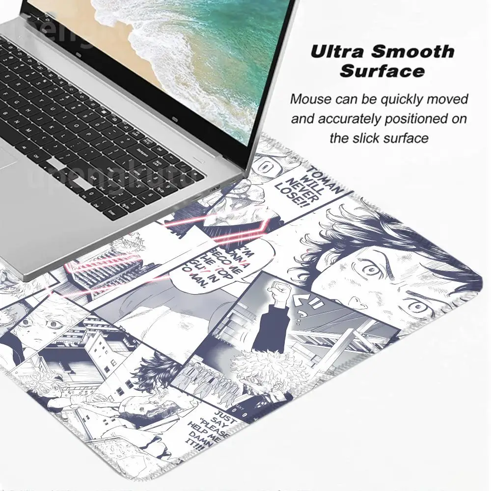 T_Tokyo revengers Gamer Pad Non-Slip Popular desk mats Rubber Floor mats Edge Cool High-end E-sports Mouse Pad locking Mousemat