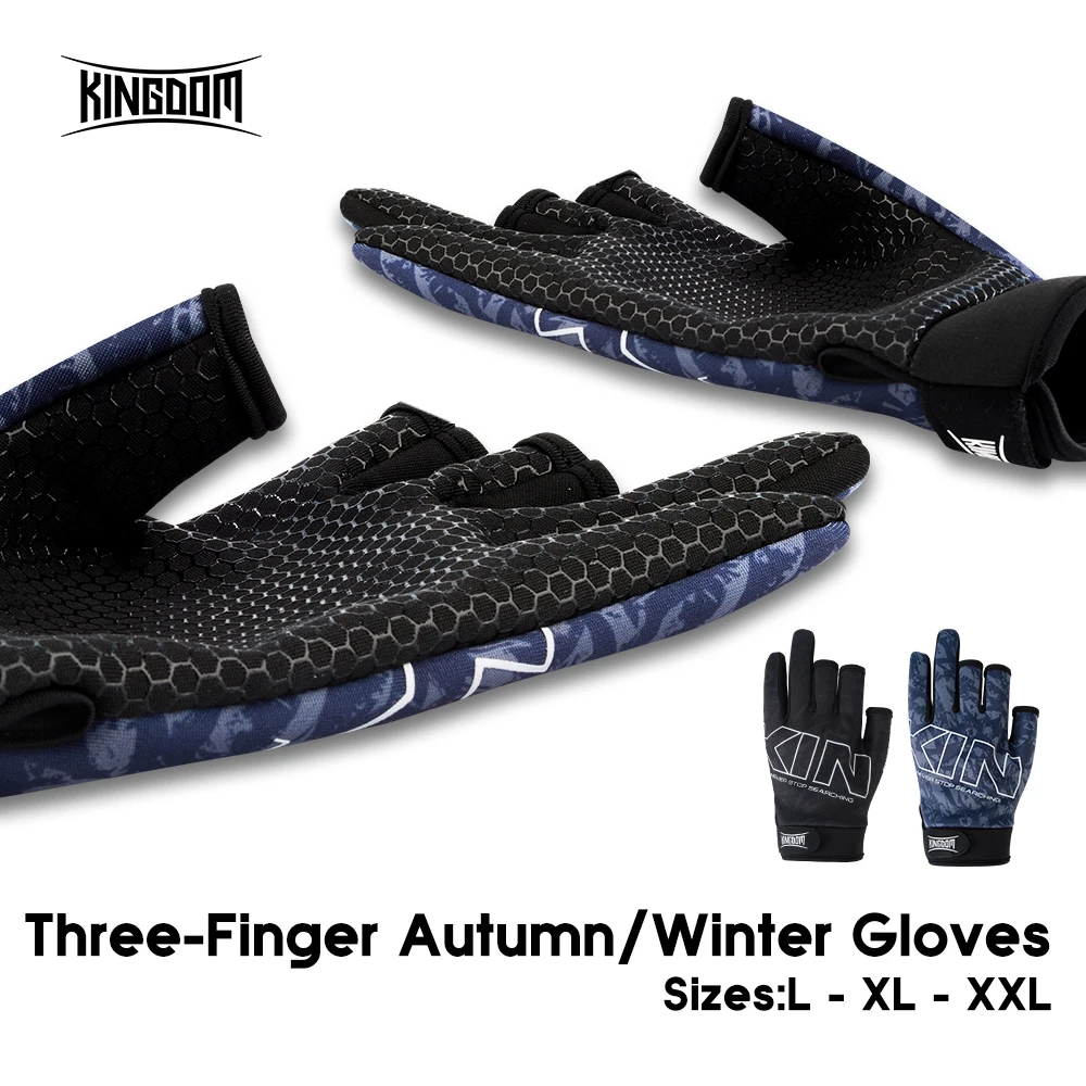 Guantes de pesca invierno con dedos descubiertos antideslizantes