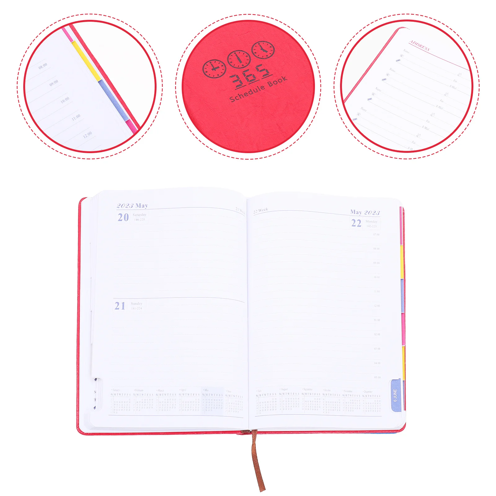 

1pc Daily Planner Book 2022-2023 Portable Academic Notebook For Students Office Supplies Schedule Organizer Household Note Pad