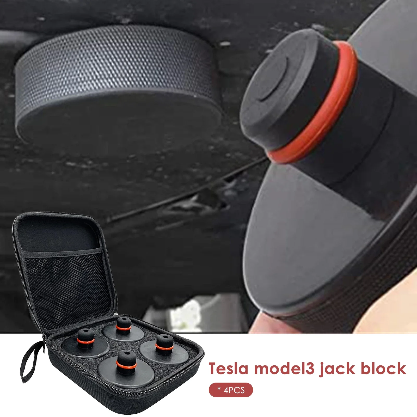 Adattatore per punto di sollevamento Jack in Silicone Tesla per modello 3 modello Y modello S modello X con custodia-confezione da 4