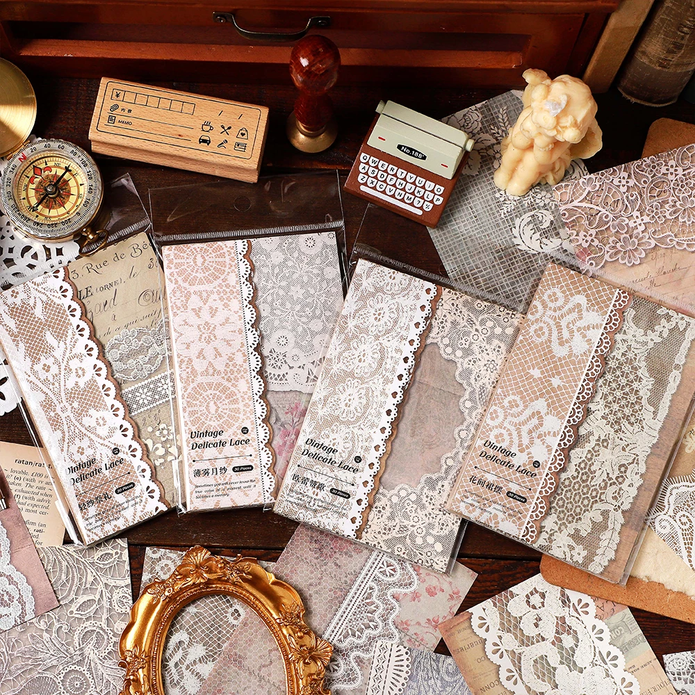 8packs/LOT Lace Story series retro creative decoration DIY paper memo pad