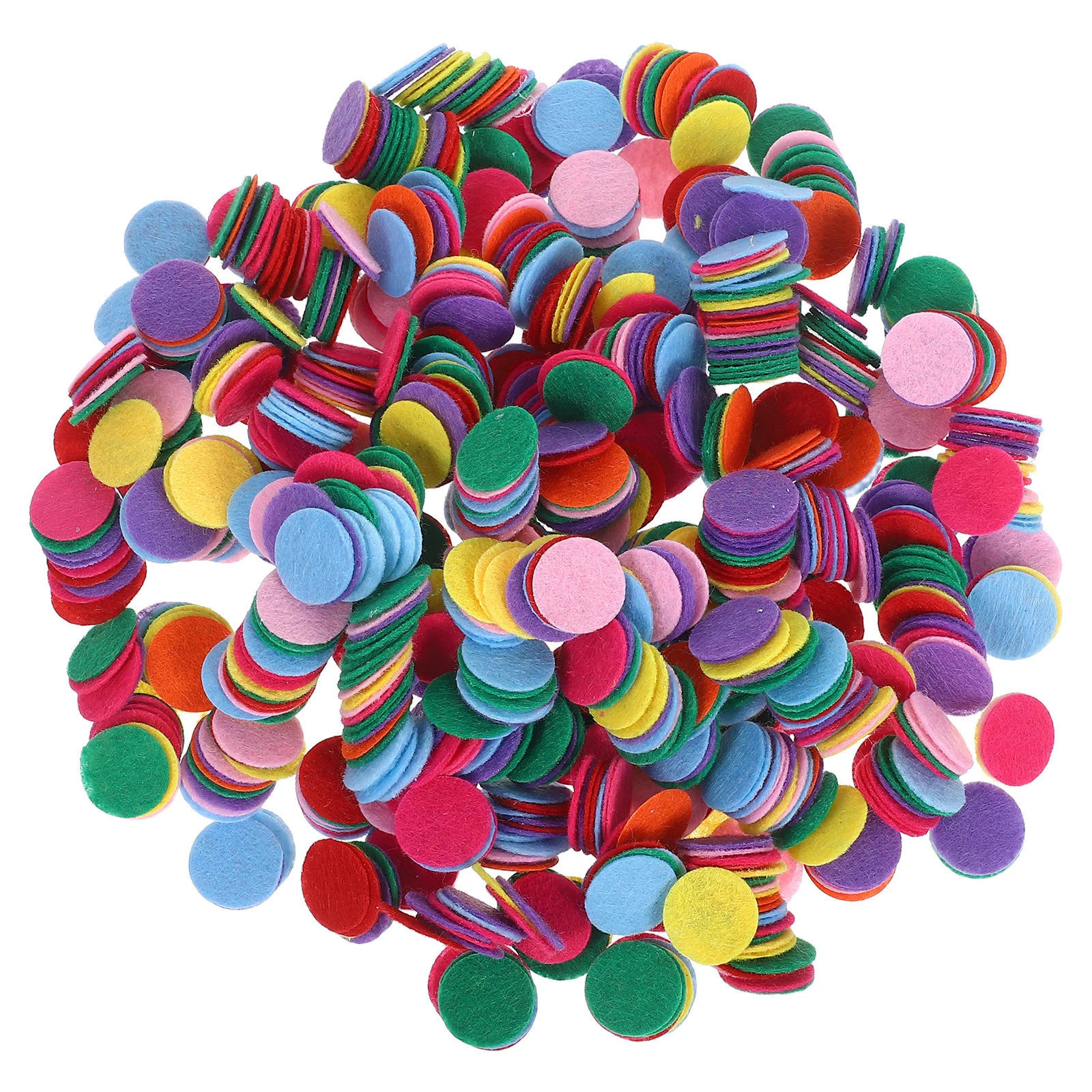 

1000 PCS Round Felt Gasket Embroidered Patches Circle Iron Cloth Flowers for Crafts The Girl