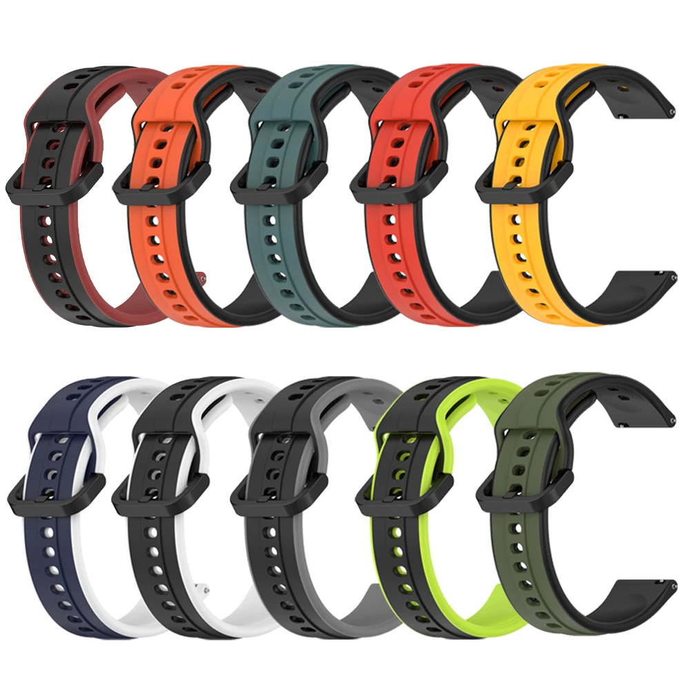 1 Uds correa de silicona para Samsung Galaxy Watch 7 6 5 pro 40mm 44mm reloj 6 4 Classic/Gear S3 S2 pulsera 22mm 20mm