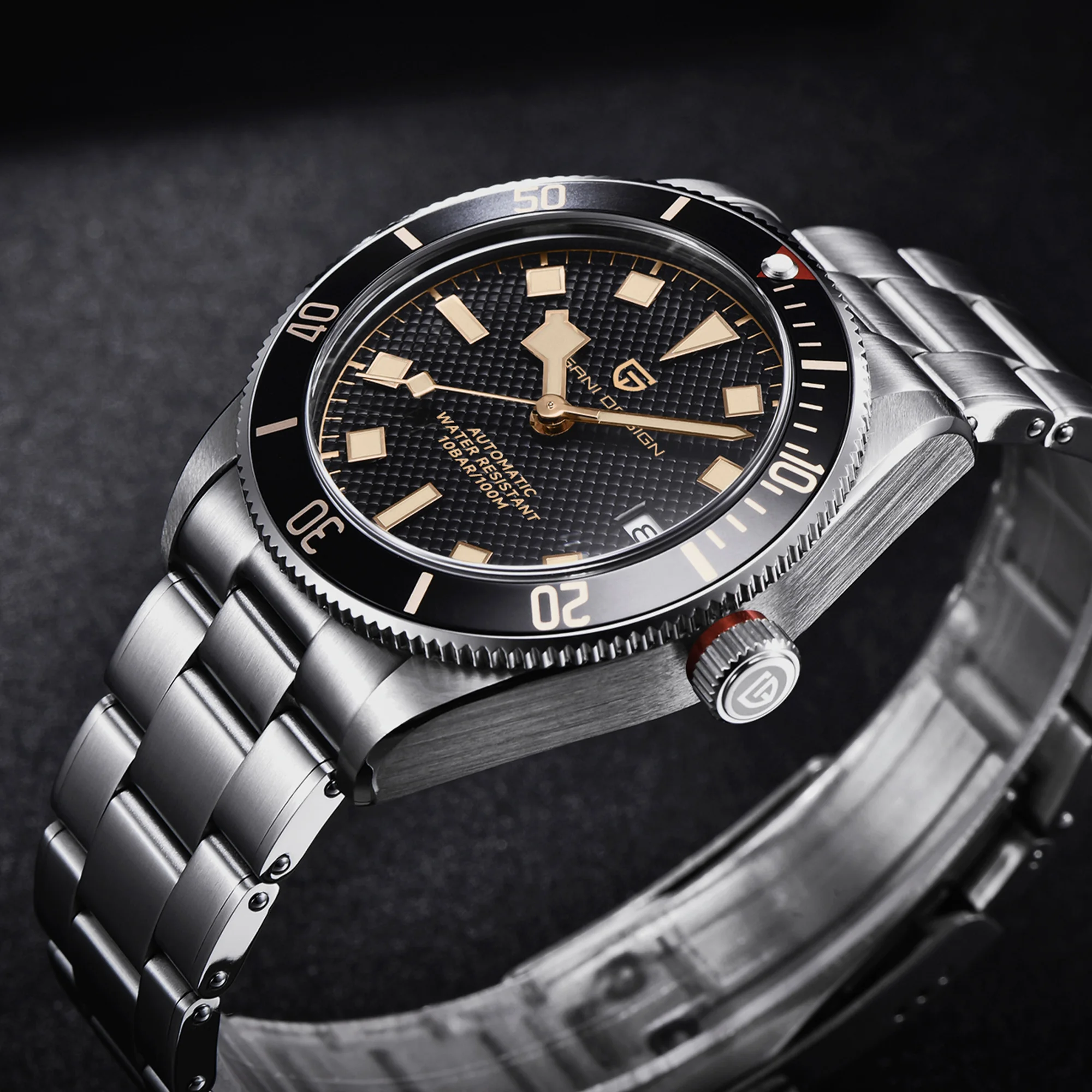 Jam Tangan Otomatis Pria Pagani Design2025, Baja Anti Karat, Mekanik, Sport, Tahan Air, Kotak Hadiah, Tanggal Otomatis