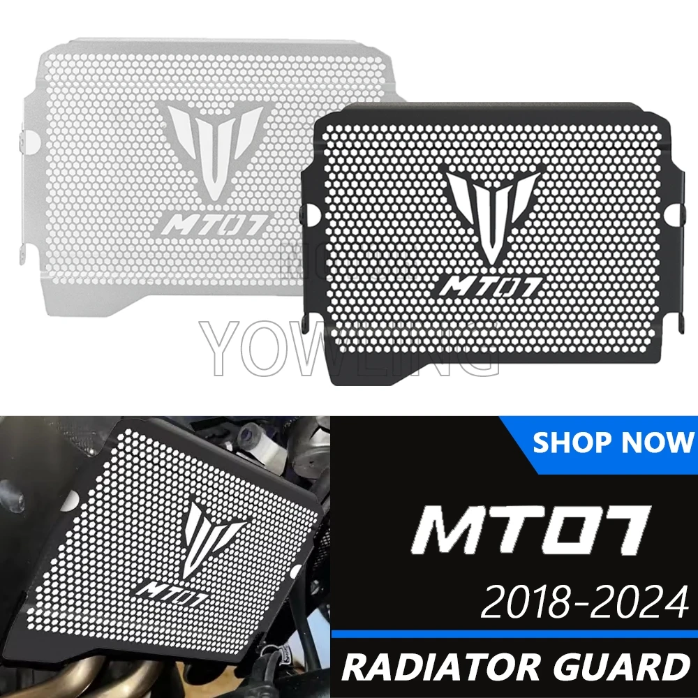 

For Yamaha MT-07 FZ-07 MT FZ 07 MT07 2018-2020 2021 2022 2023 2024 FZ07 Motorcycle Radiator Grille Guard Cover Fuel Tank Protect