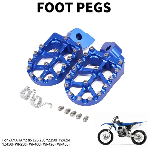 Imagen 1 del producto Pedales de reposapiés CNC para YAMAHA YZ 85 125 250 YZ250F YZ426F YZ450F WR250F WR400F WR426F WR450F, accesorios para motocicletas