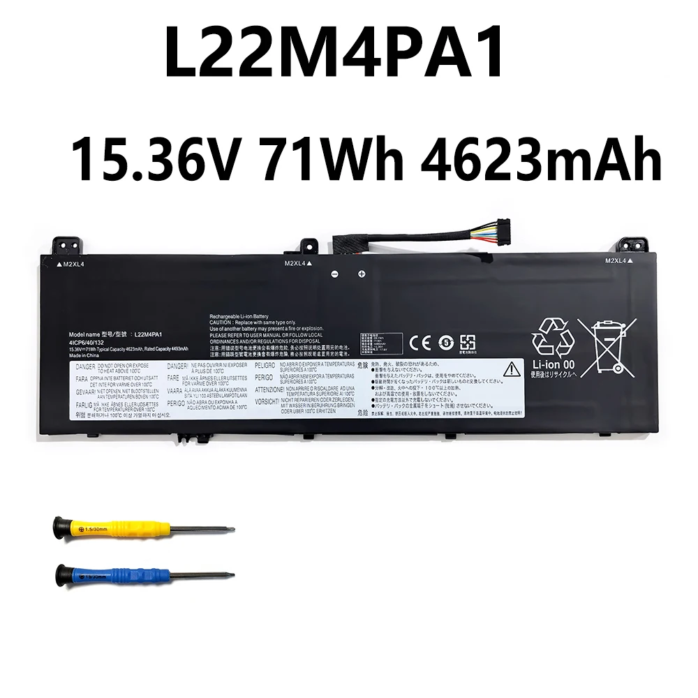 

L22M4PA1 L22D4PA1 15,36 В 71 Втч 4623 мАч Аккумулятор для ноутбука Lenovo Yoga 7-14ARP8 7-14IRL8 7-16ARP8 7 2-в-1 14AHP9 14IML9 Series