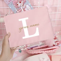 Sacs à cosmétiques de demoiselle d'honneur avec nom personnalisé, trousse de maquillage pour filles, pochette de toilette de voyage, cadeaux d'anniversaire de mariage pour elle 23