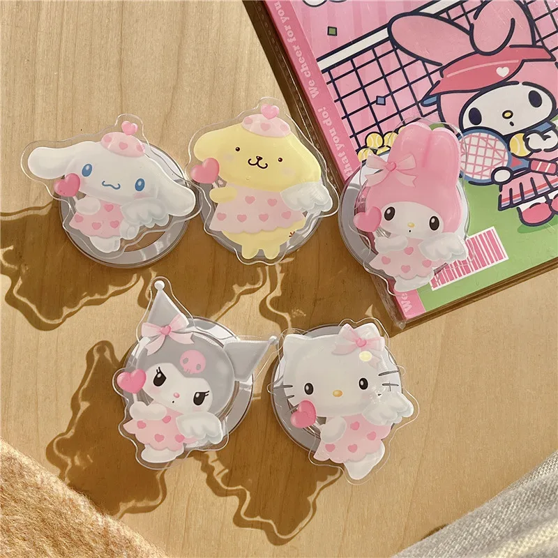 Cute Pink My Melody Cinnamoroll Kitty Kuromi Bracket Magsafe Magnetic Charge Case For iPhone 13 12 14 15Pro Max 11 Cover