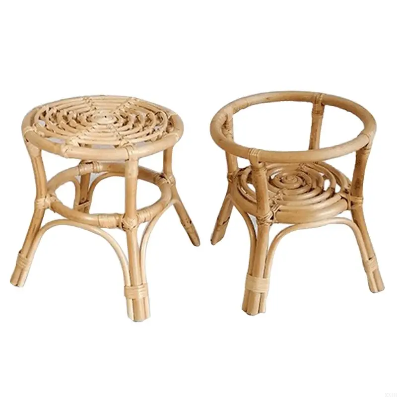 KX4B Natural Rattan Plant Stand Rack Bothinter Delpers Vine jardín Vine enrejado