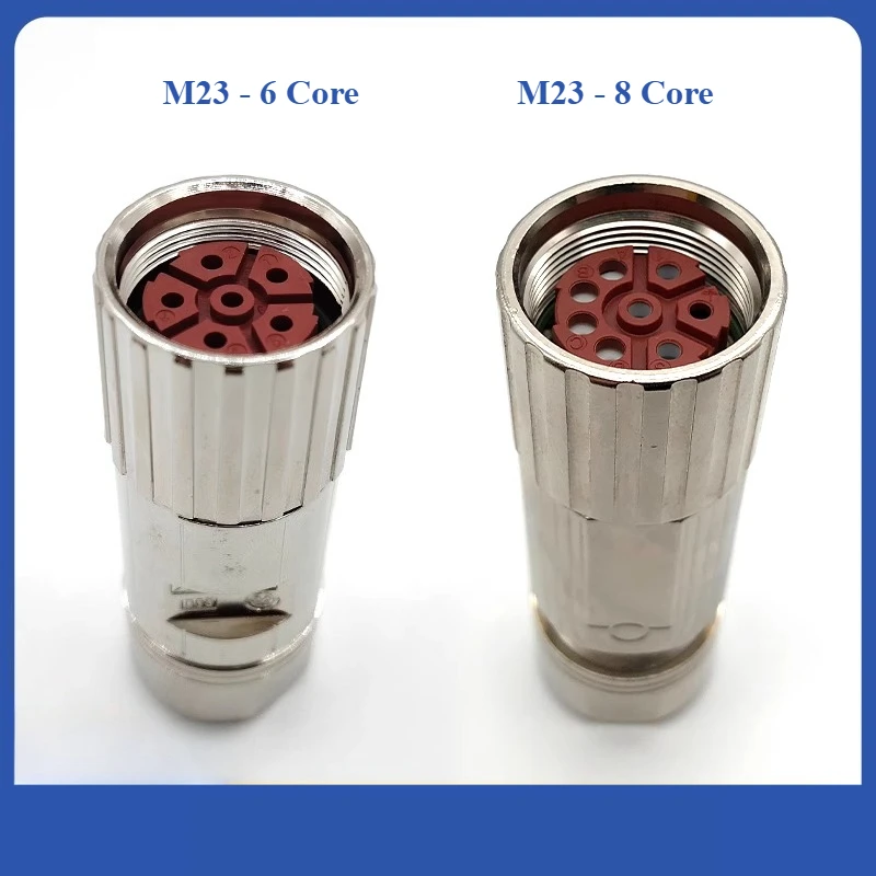 Conector M23-6/8 compatible con cable de alimentación del servomotor Siemens S120 Conector de 6 pines y 8 pines 0LU00