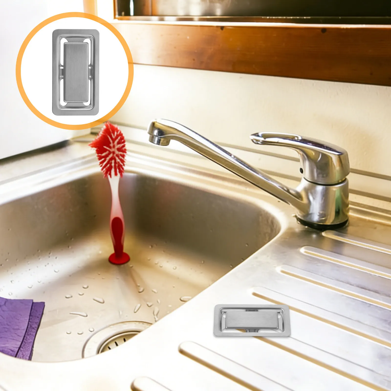 

Rectangle Kitchen Sink Hole Overflow Cap Cover Plate Bathroom Basin Drain Plug Overflow Insert Decorative Cover Washer Drain