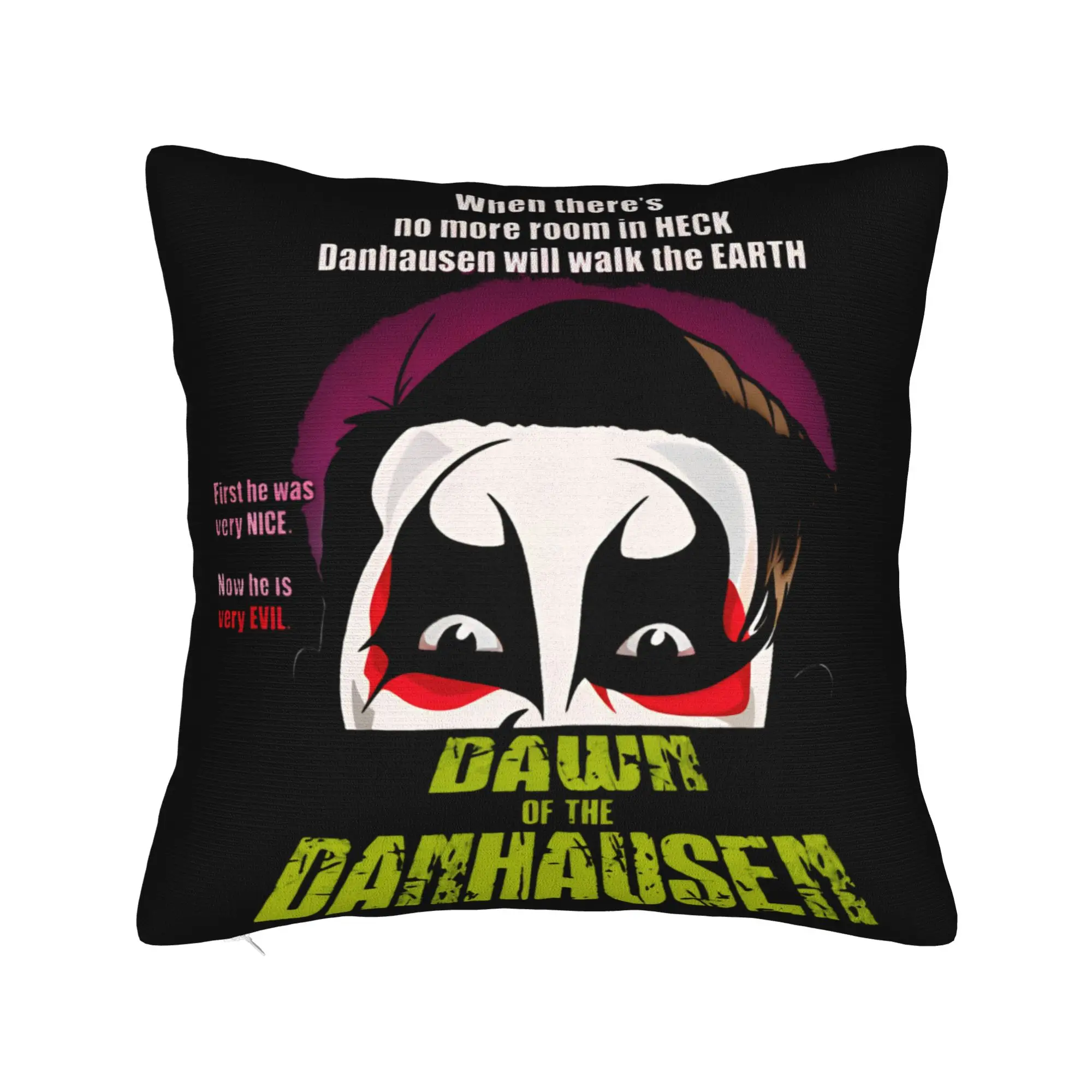 Danhausen Cursed 2026 Square Pillow Cases Wrestling Cushion Cover Novelty Zipper Decor Pillowcase for Living Room 40*40cm