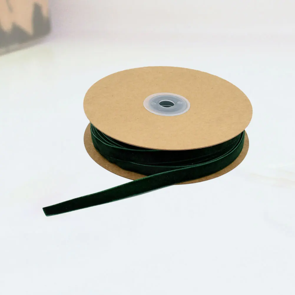 

Flocking Tape Ribbon Gift Wrapping Cloth Accessories Clothing DIY Ribbons Band Green