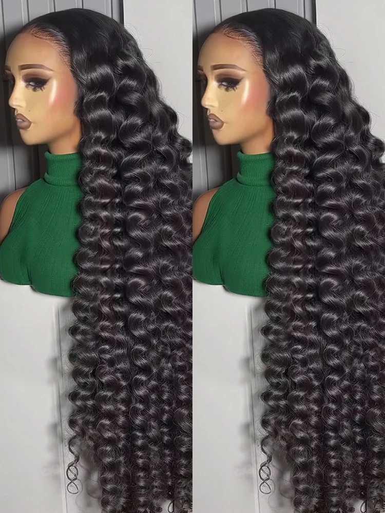 

Свободная глубокая волна 13x6 Парик из натуральных волос на кружеве спереди 300% Плотность Натуральные волнистые вьющиеся парики Человеческие волосы HD 13x4 360 Полный парик фронтальной части шнурка