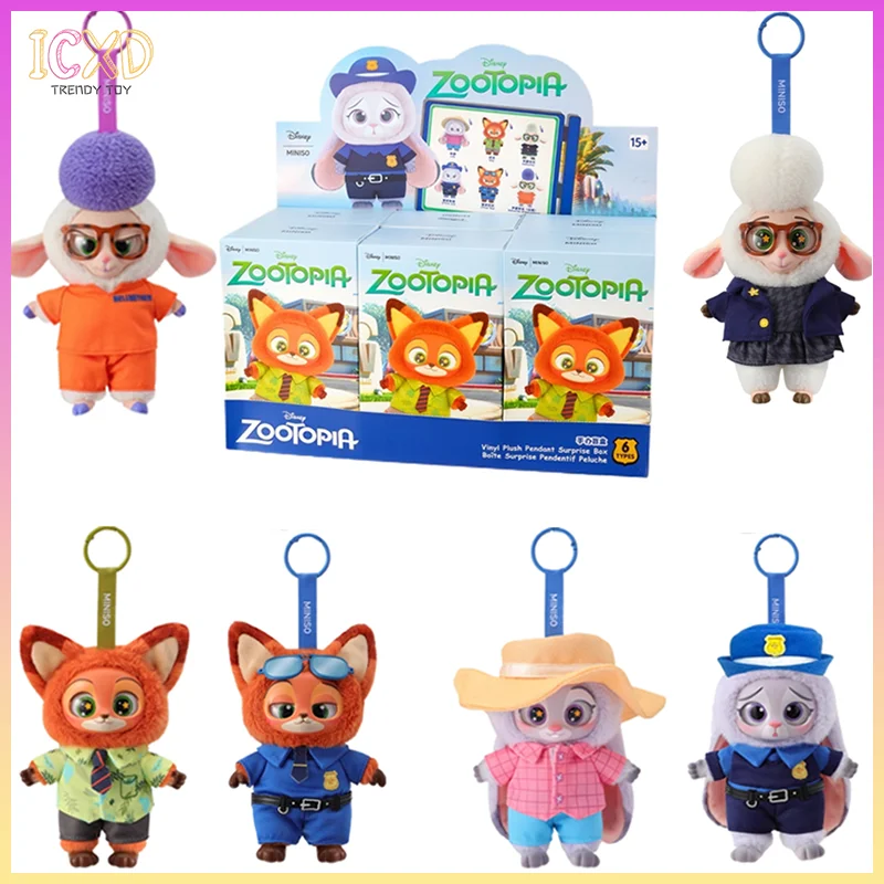 

В наличии оригинальная фигурка Miniso Zootopia Judy Nick, слепая коробка, модель орнамента, мультяшная милая фигурка Ника, игрушки, коллекционная кукла, подарки для детей