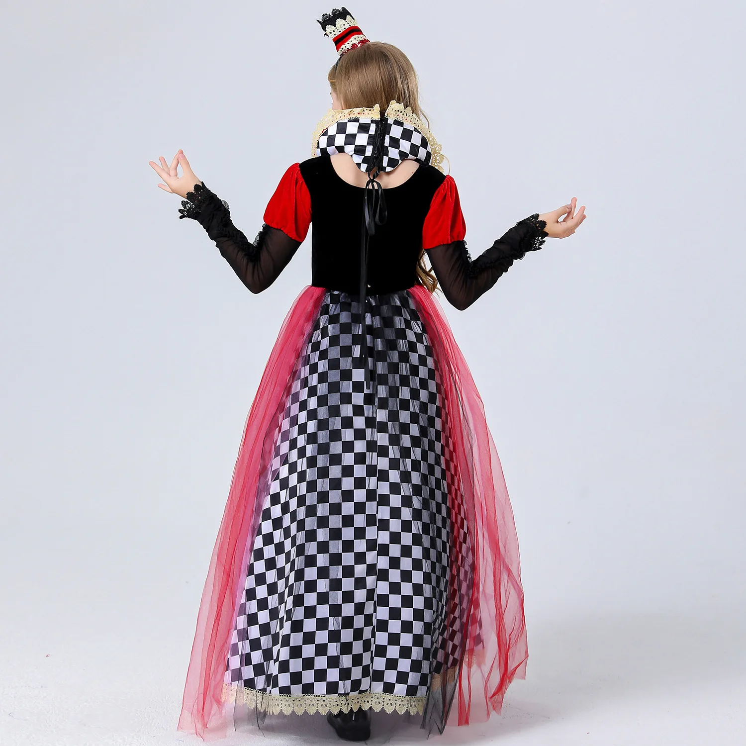 loween Alice nel Paese delle Meraviglie Regina Rossa Principessa Gonna Cosplay Cherry Queen Performance Costume Fata per Bambini T Dr