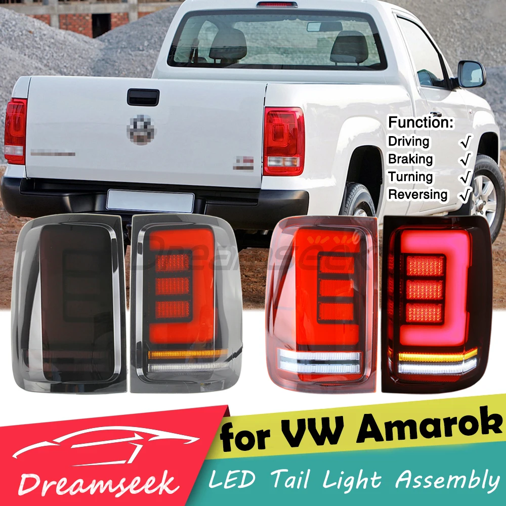 

Светодиодный задний фонарь в сборе для VW Volkswagen Amarok 2010-2020, стоп-сигнал, указатель поворота, задний фонарь, мигалка для вождения