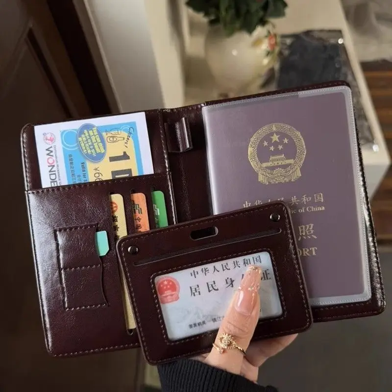 Multifunktionaler Reisepasshalter für Herren, neue Reisebrieftaschen, RFID-Anti-Diebstahl-Kartenhalter, Ticket- und SIM-Karten-Aufbewahrungstasche für Damen