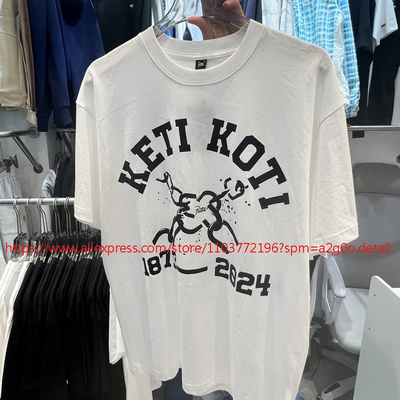 Real Photos Daily Leisure Patta T-shirt Men Women High-quality Cotton Round-neck PATTA Short-sleeve Tee