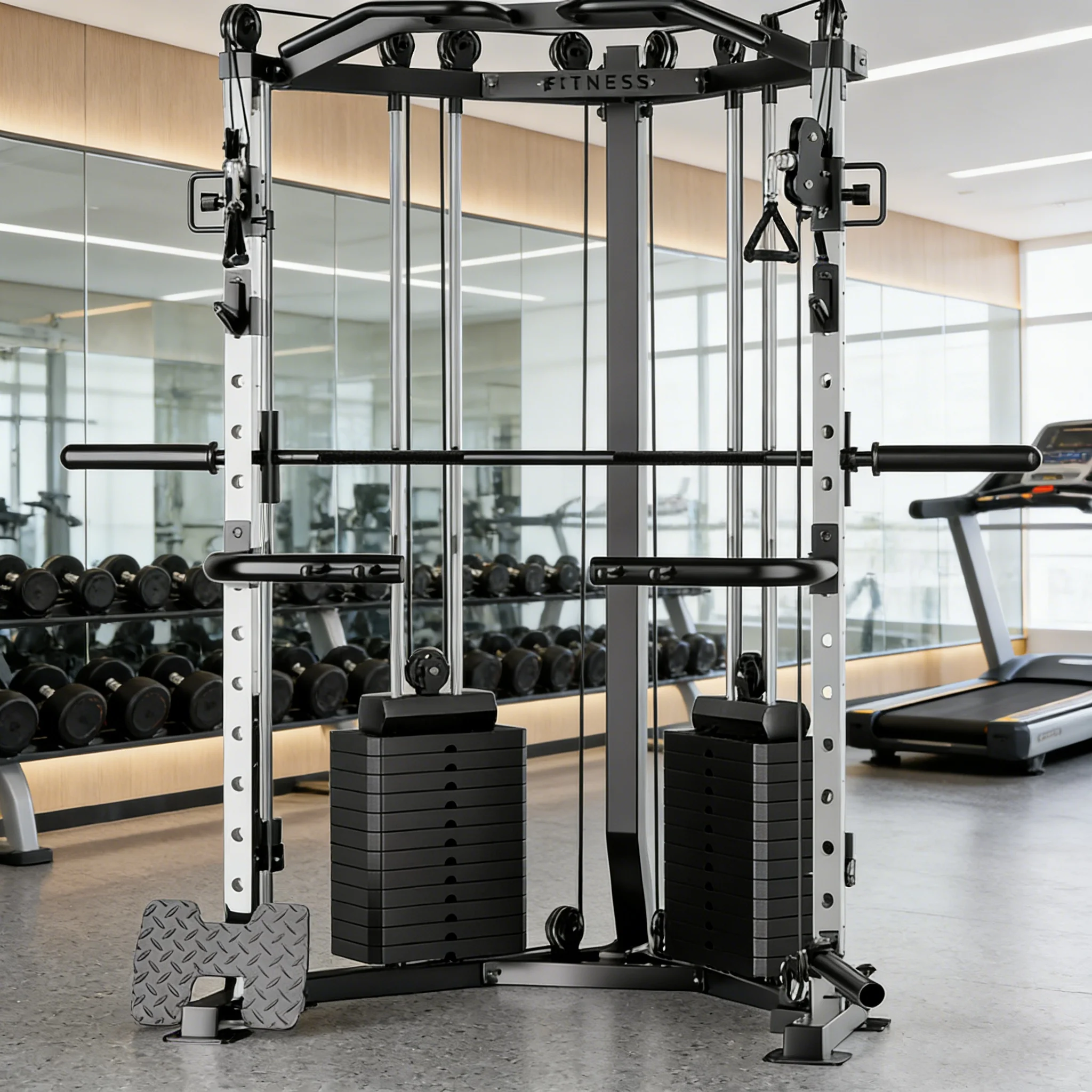 Home Gym Cable Machine With Weight Stack - Wholesale Factory Price Smith Machine Multi-Functional