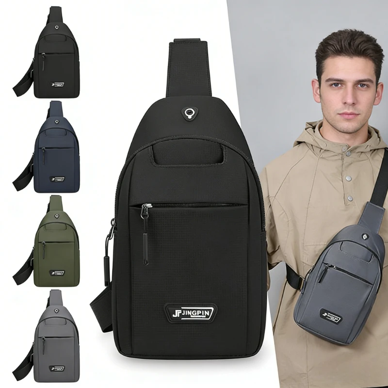 

Мужская сумка-слинг через плечо с защитой от кражи и быстрым доступом, водонепроницаемая, из оксфордской ткани, легкая, для путешествий, с множеством карманов, для активного отдыха и спорта