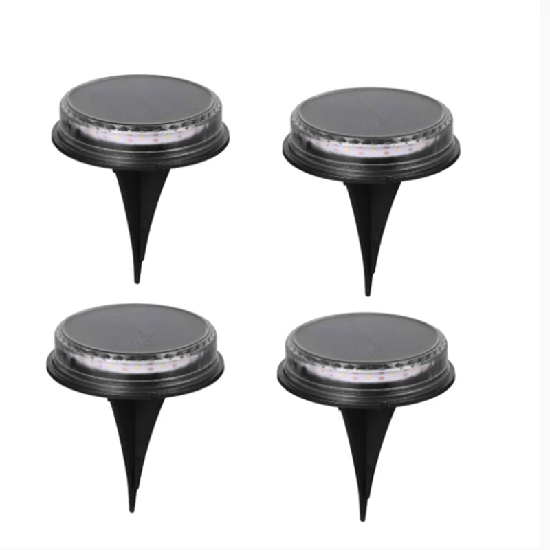 4PCS Super Bright LED Solar Pathway Light Outdoor Auto Garden Light Waterproof Ground Lamp for Garden Decoration-A