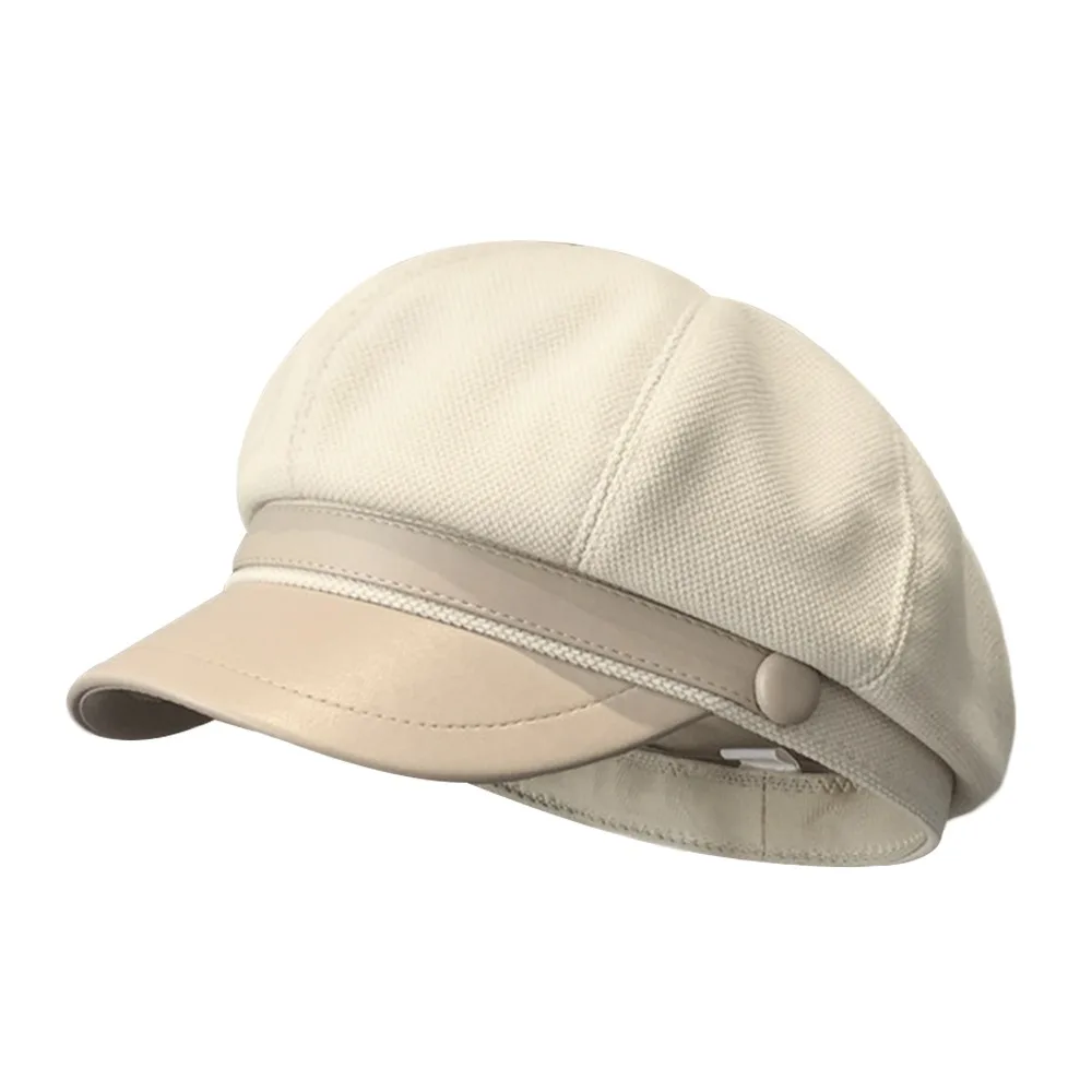 

Fashion Woolen Winter Beret Hat Windproof Vintage Painter Octagonal Cap Elegant Breathable Peaked Hat for Women