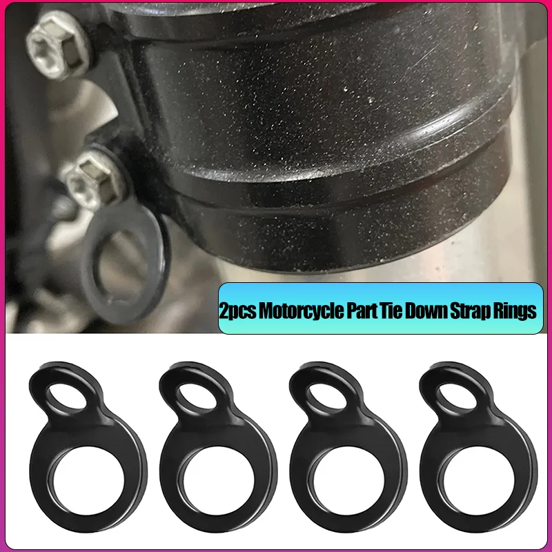 

2/4pcs Attach Tie-downs Stainless Steel Tie-Down Strap Rings Motorcycle Part Tie Down Strap Rings for Motor Dirt Bike ATV UTV