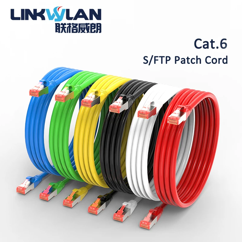 Kable sieciowe RJ45 Cat 6 SFTP Ethernet C6 Patch Cord Lan Snagless Shielded 6 kolorów